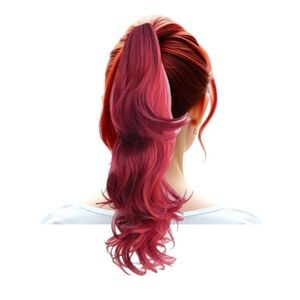 Ponytail Extensions, Red Hair Claw Clip Ponytails Extension Synthetic NIB